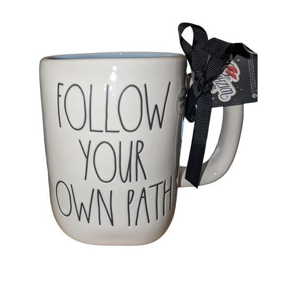 Rae Dunn FOLLOW YOUR OWN PATH Mug with Dorothy and Blue Inside - Gift Wrapped! - Picture 2 of 5